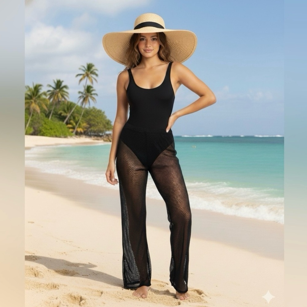 Black Mesh Pants Size 2X New With Out Tags
